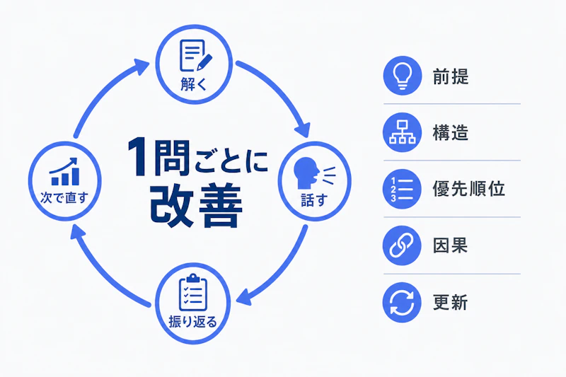 ケース面接を一問ごとに改善する練習サイクル