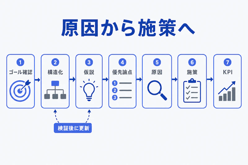 ケース面接でゴール確認からKPI設定まで進める流れ