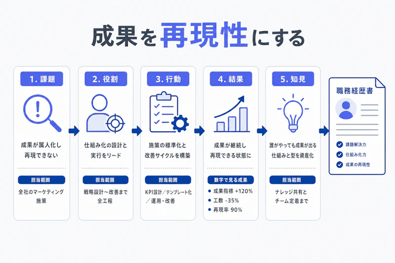 職務経歴書で成果の再現性を伝えるための整理手順