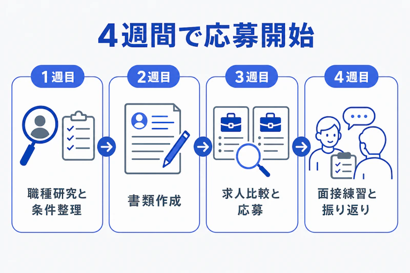 30代未経験転職を4週間で応募開始まで進める計画