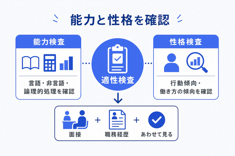 能力検査と性格検査で確認される内容の違い