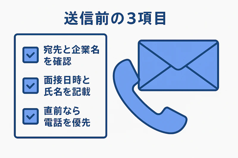 面接辞退メールを送る前の確認チェックリスト