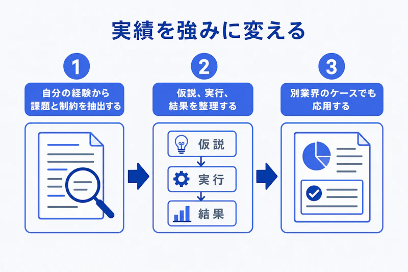 職務経験をケース面接の提案力へつなげる流れ