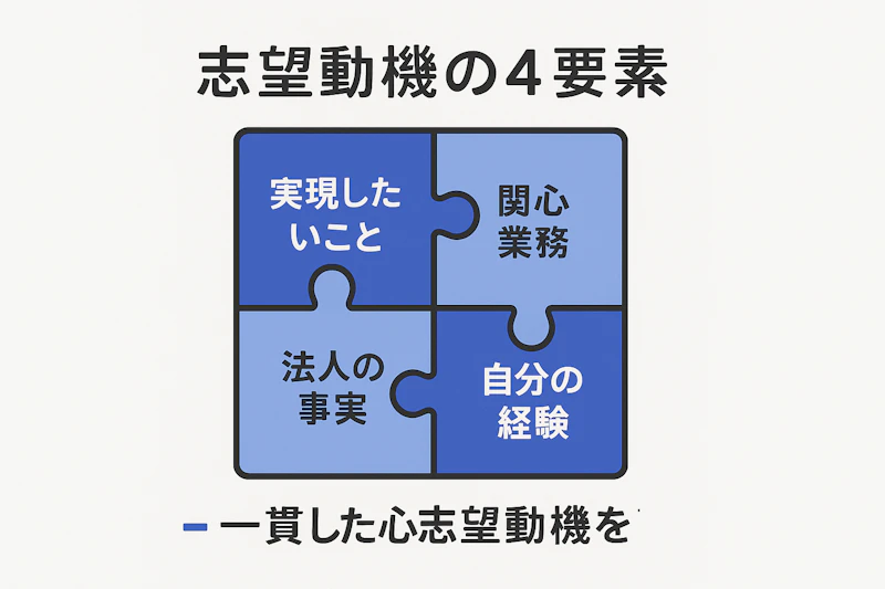 BIG4監査法人向け志望動機を組み立てる4要素