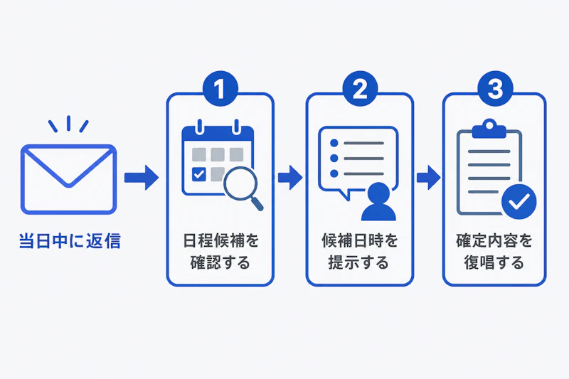 二次面接の日程調整メールを返信する三つの手順
