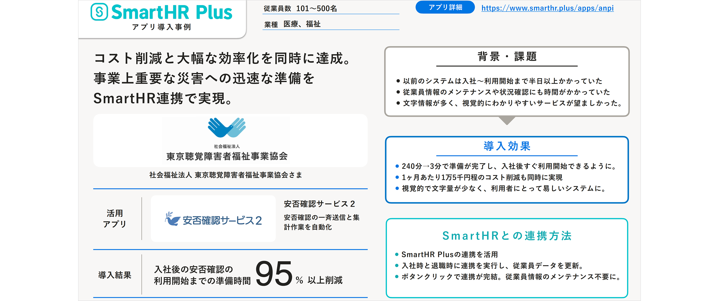 事例:社会福祉法人 東京聴覚障害者福祉事業協会さま