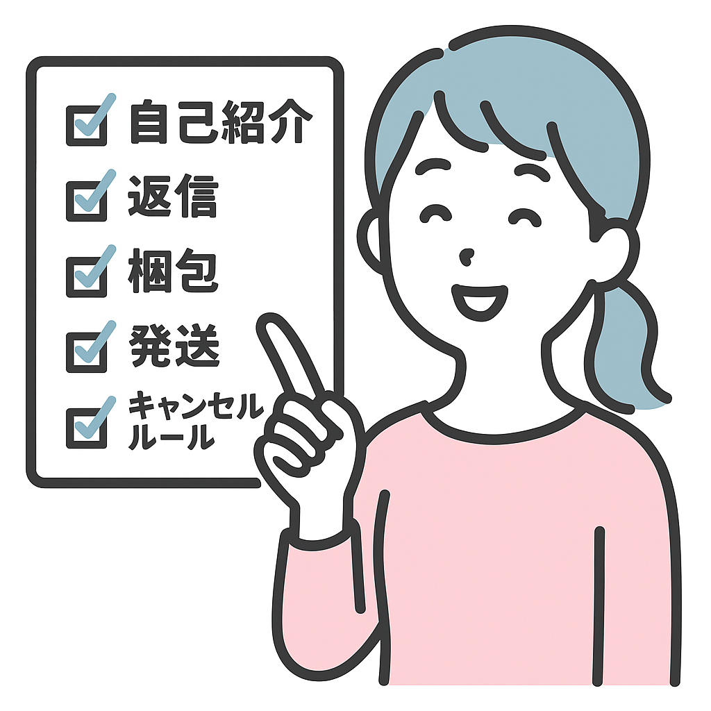 チェックリストを指差す女性