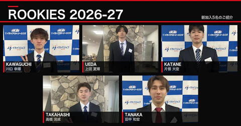 2026-27シーズン 新加入ルーキー5名のご紹介