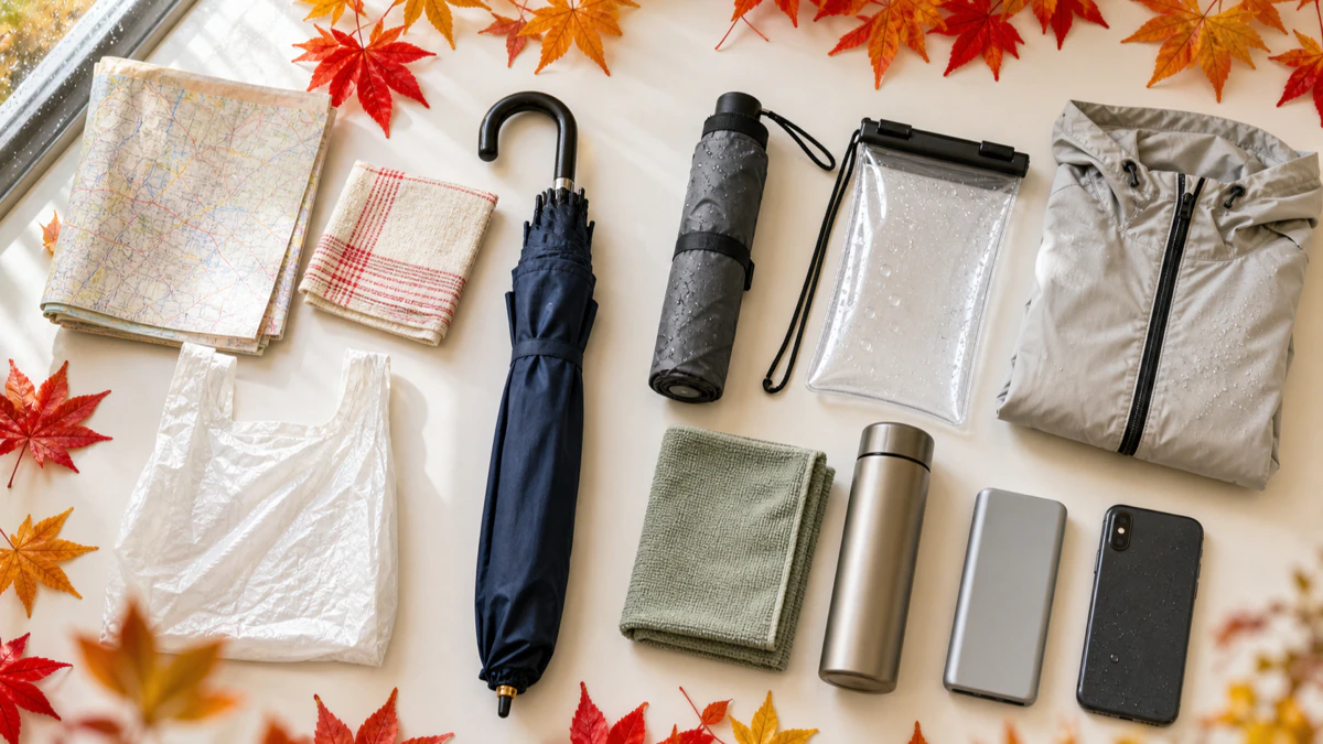 昔と今でどう変わった?雨の日の紅葉狩りを楽しむ持ち物7選