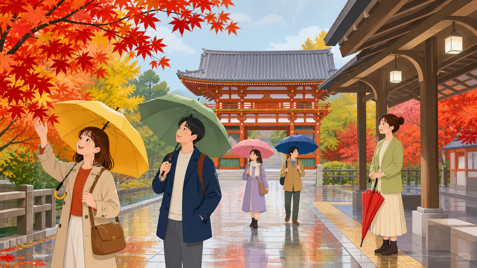 【2026年】京都の紅葉、雨の日も絶景!濡れずに楽しむ観光スポット5選とアイカサ活用術