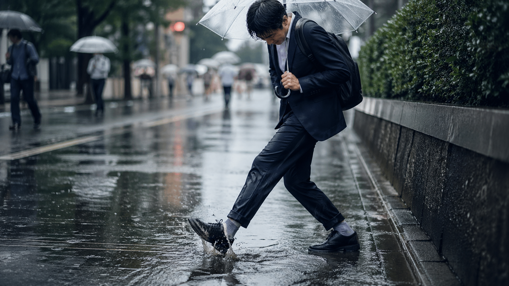 靴下濡れがち問題