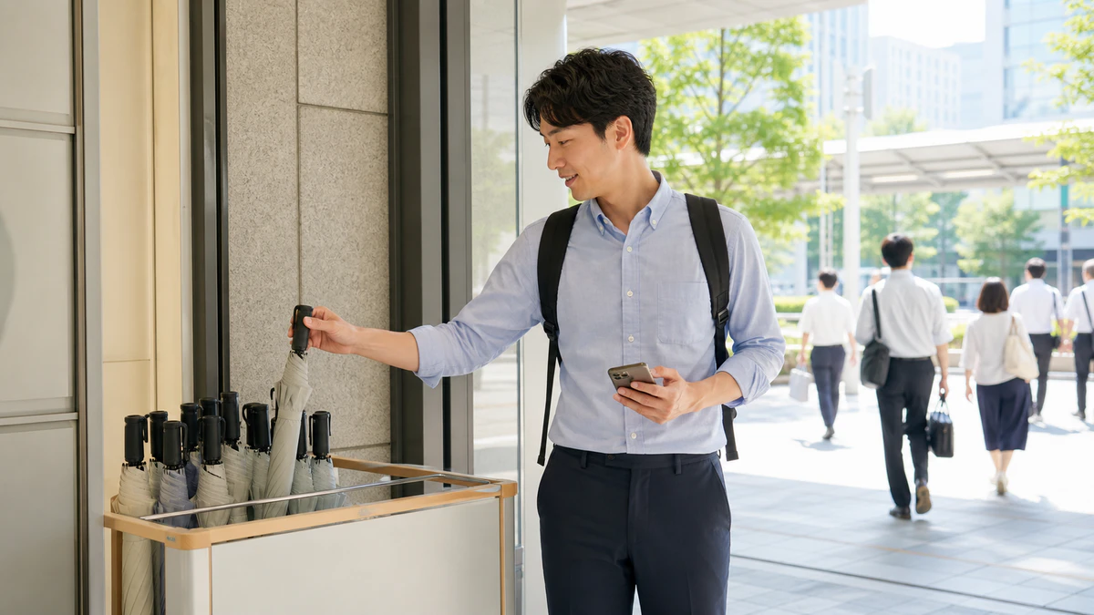 「買う抵抗」「持ち歩く面倒」を両方消す——借りる日傘