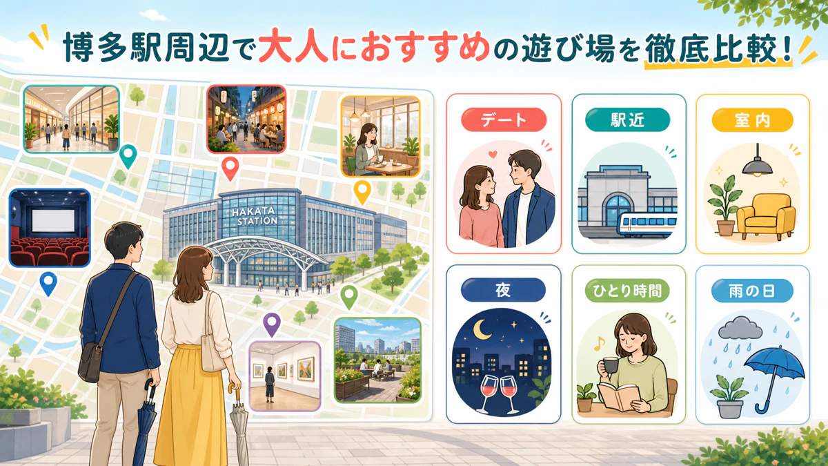 博多駅周辺で大人におすすめの遊び場を徹底比較!