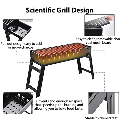 Foldable Outdoor BBQ Grill