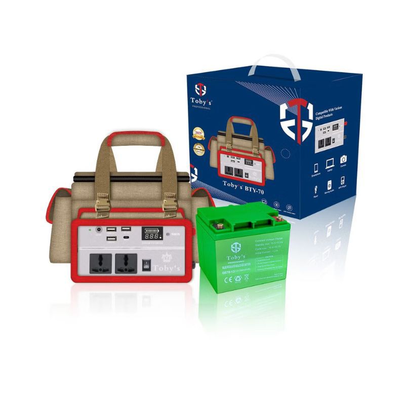Toby’s BTY-70 Power Station Rechargeable Battery (30000mAh) With 500Watts Inverter