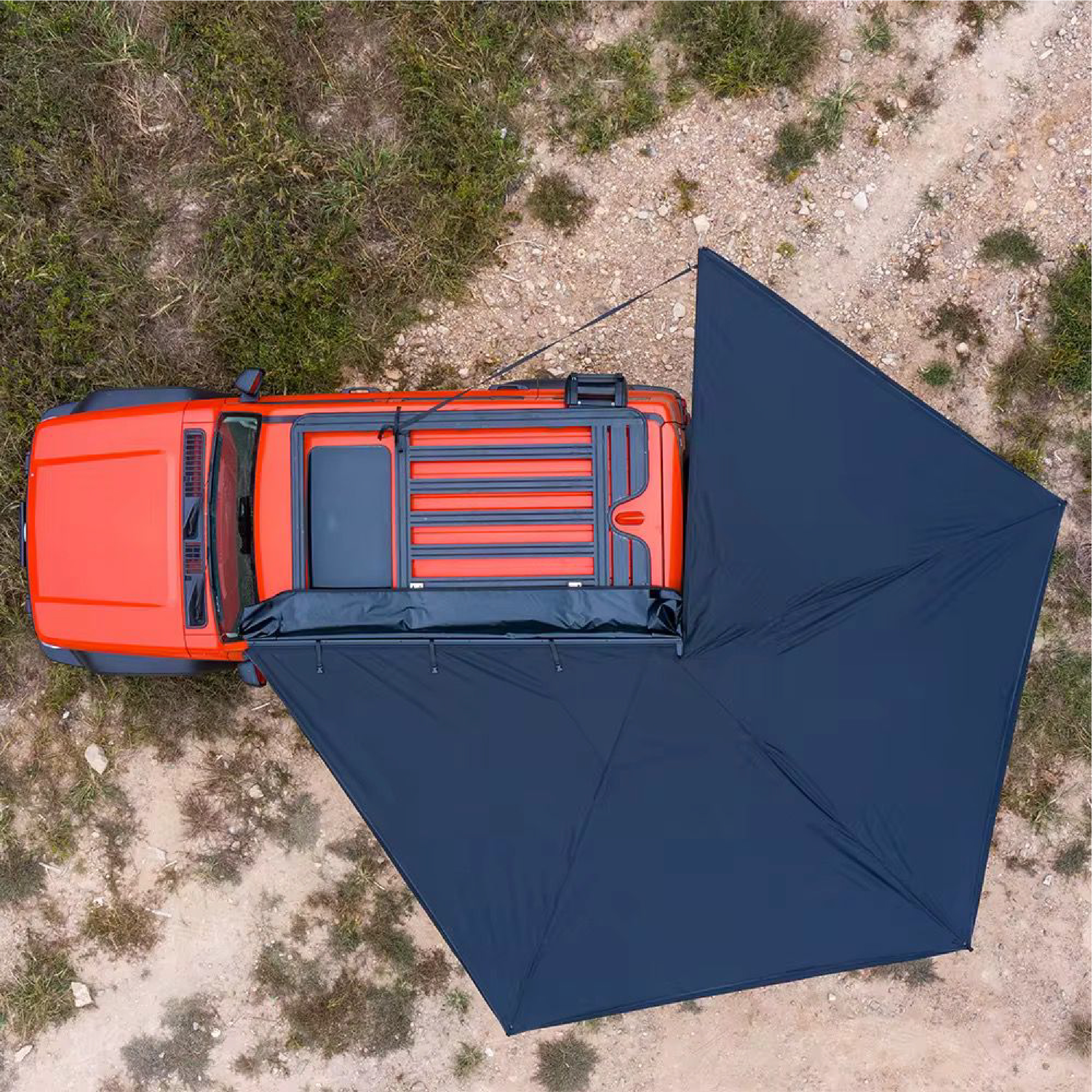 270 Awning 2.5x2.5m Round Heavy Duty Stand Free with Powerful LED Strip
