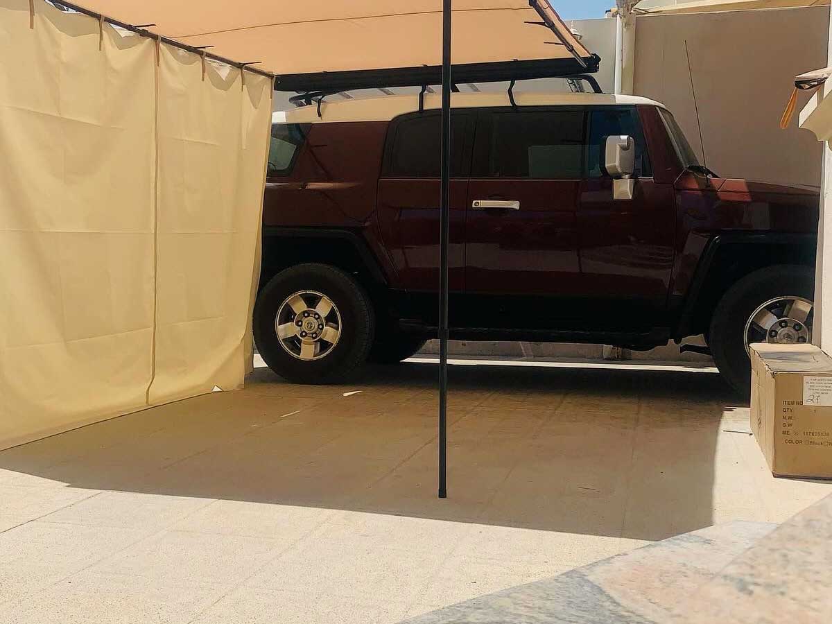 Car awning 3/2m with side pannel