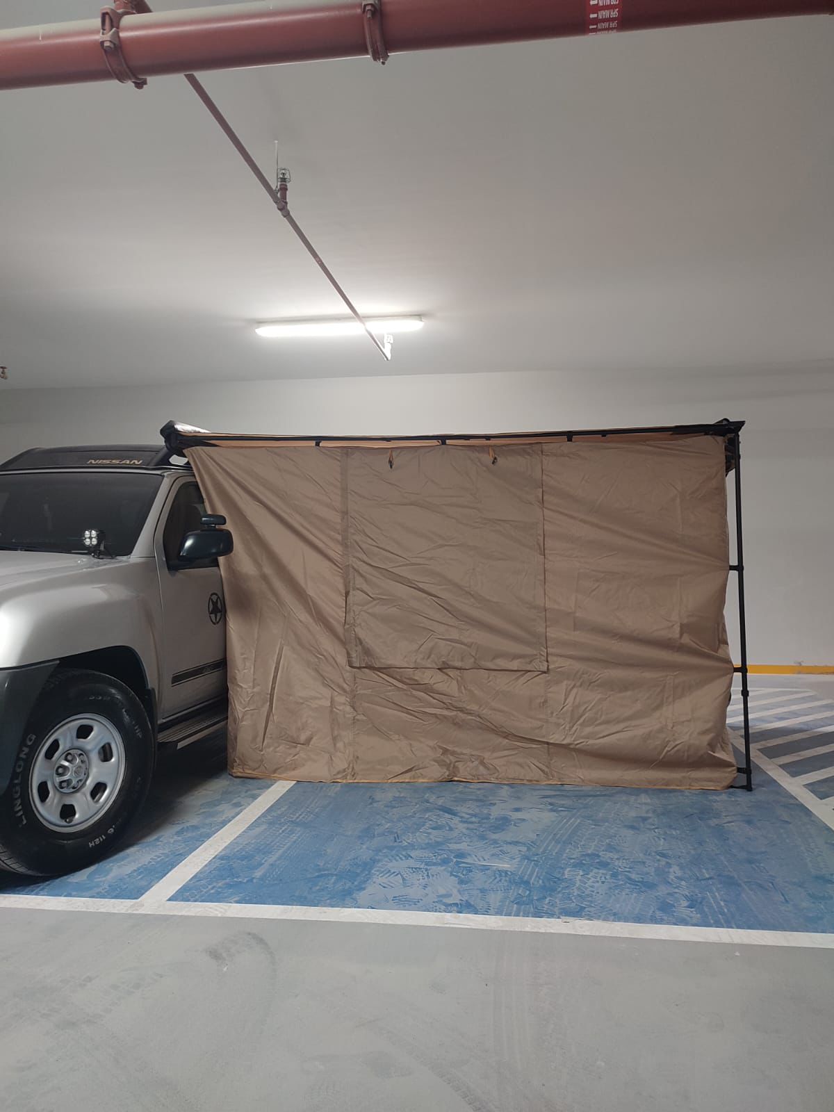 Car awning 2.5x3m with full cover (2 doors & 2 windows, double layer)