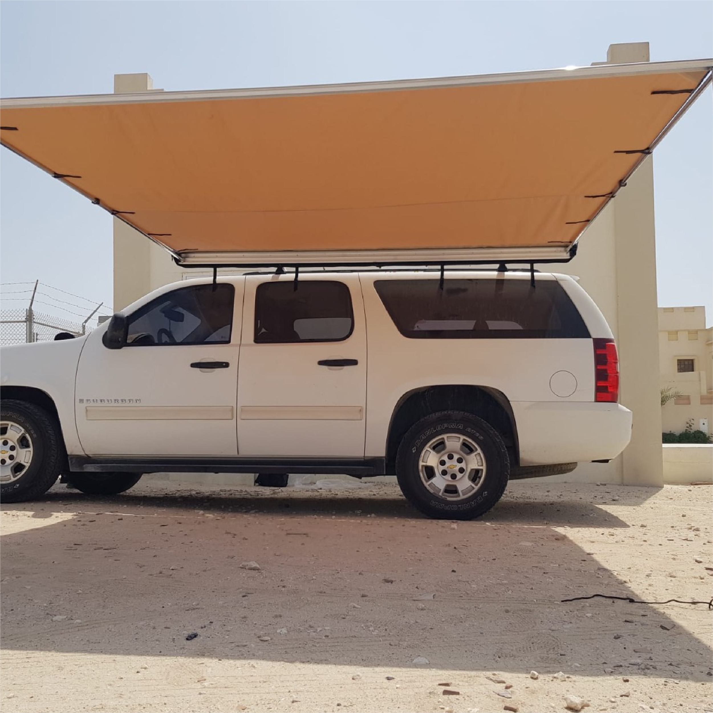 Car side awning