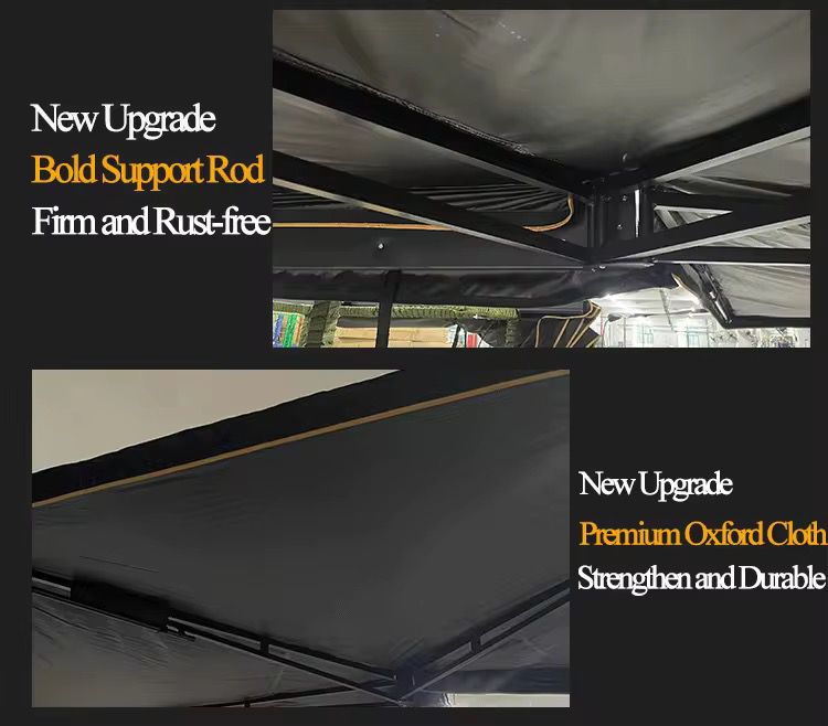 270 Awning Full Cover 2.5x2.5m Round Heavy Duty Stand Free with Powerful LED Strip