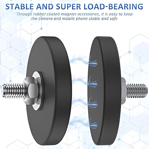 Heavy-Duty Round Magnet with Rubber