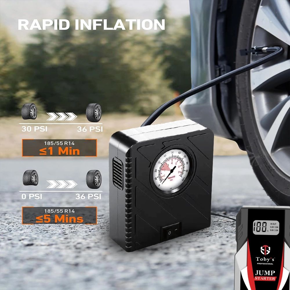 Toby’s X6 Compressor 6000 mAh / 22.2 Wh Power Bank & Jump Starter