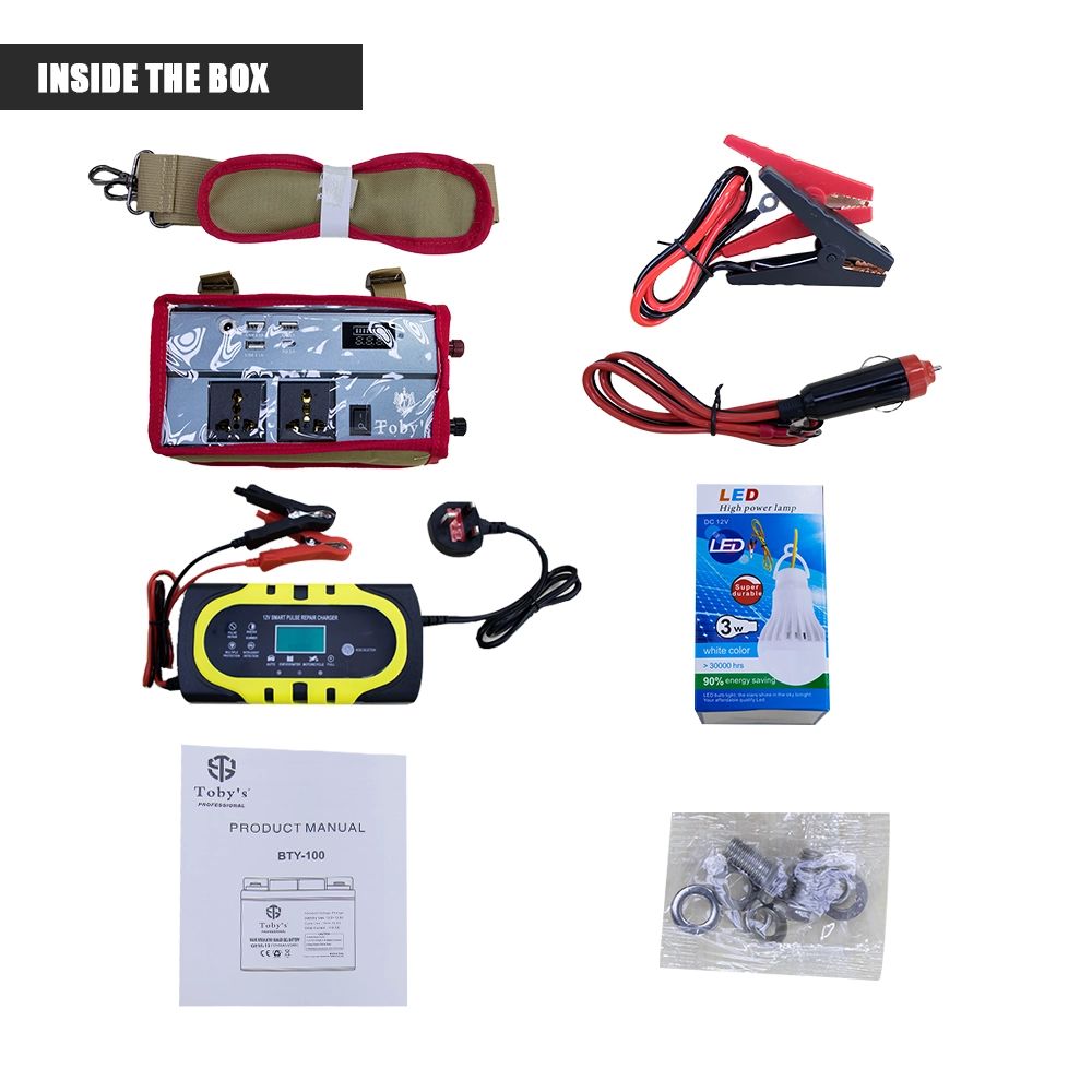 Toby’s BTY-100 Power Station Rechargeable Battery (80000mAh) With 500Watts Inverter & Trolley