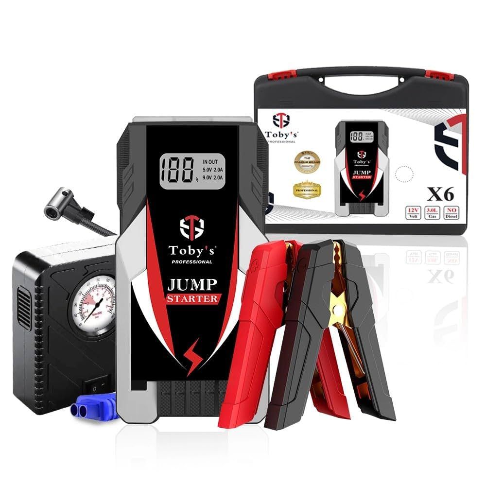 Toby’s X6 Compressor 6000 mAh / 22.2 Wh Power Bank & Jump Starter