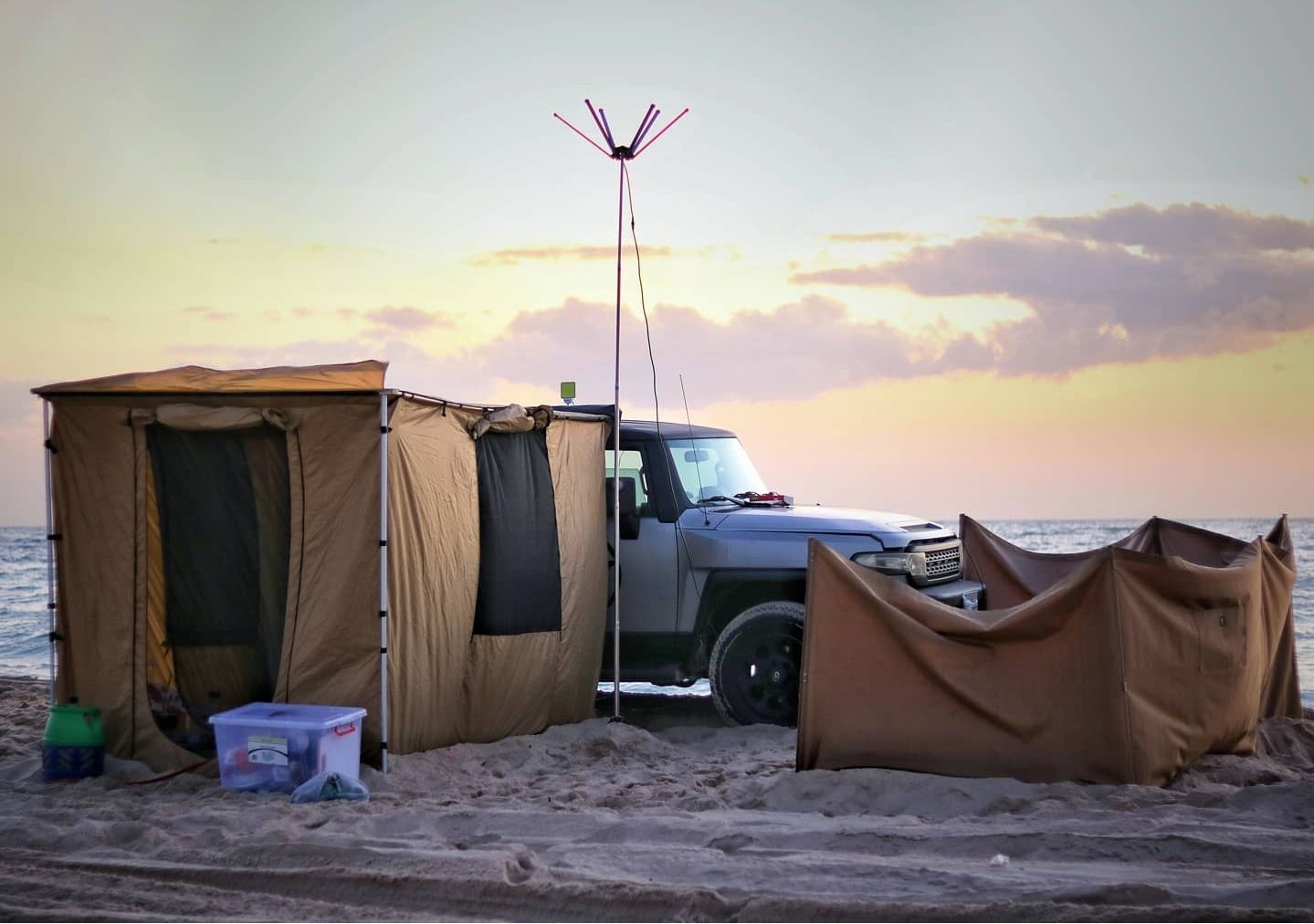 Car awning 2.5x3m with full cover (2 doors & 2 windows, double layer)