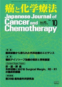 癌と化学療法 2018年10月号の表紙