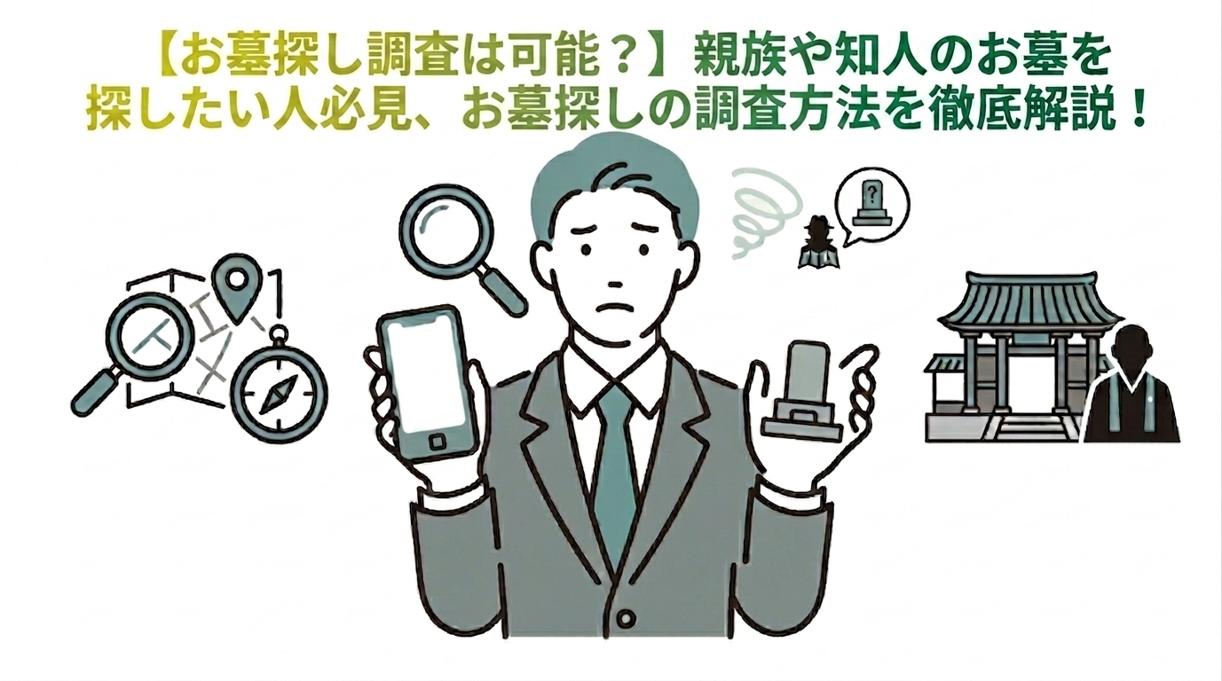 【お墓探し調査は可能?】親族や知人のお墓を探したい人必見、お墓探しの調査方法を徹底解説!