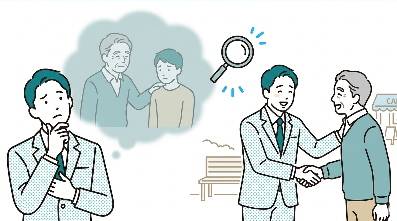 お世話になった恩師に会いたいと思う様子