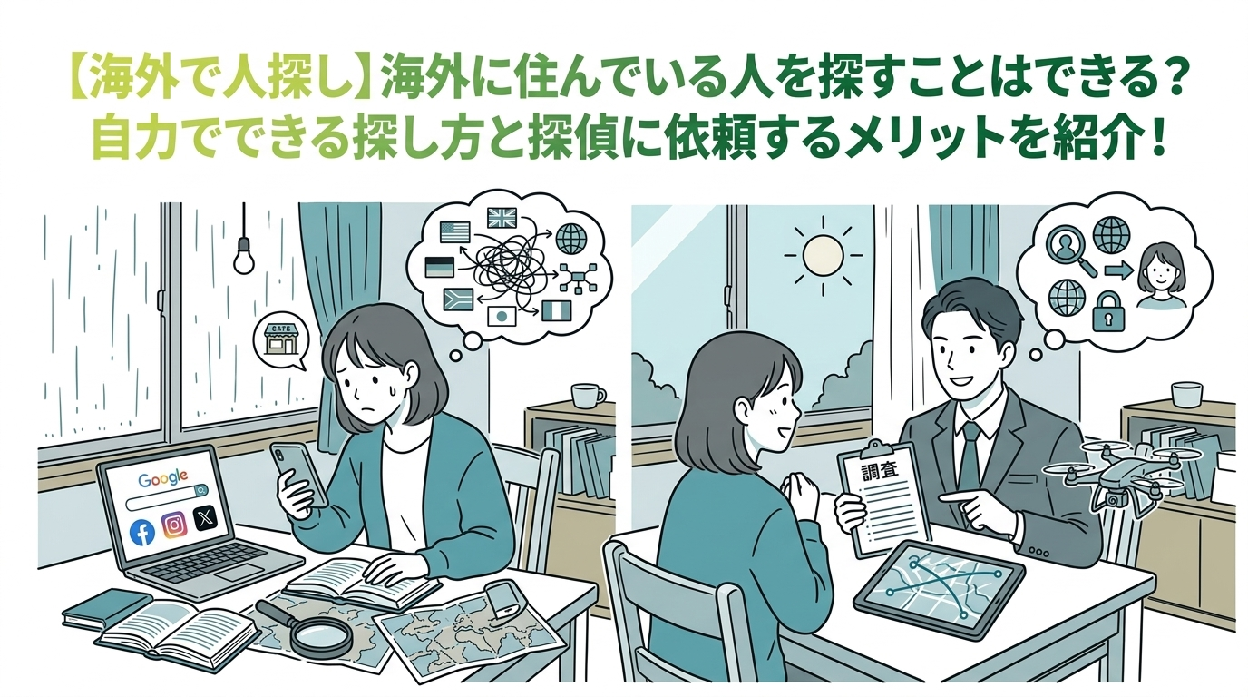 【海外で人探し】海外に住んでいる人を探すことはできる?自力でできる探し方と探偵に依頼するメリットを紹介!