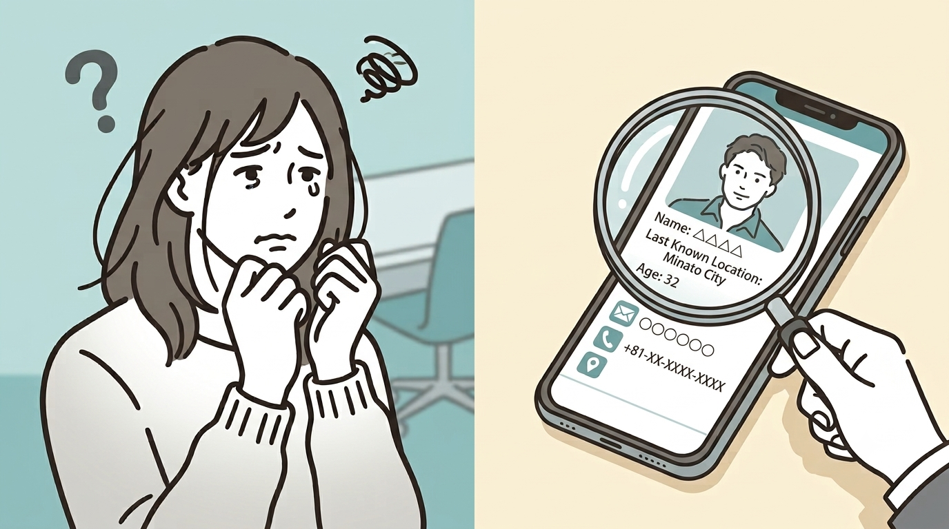 自力で人探しができない人の様子
