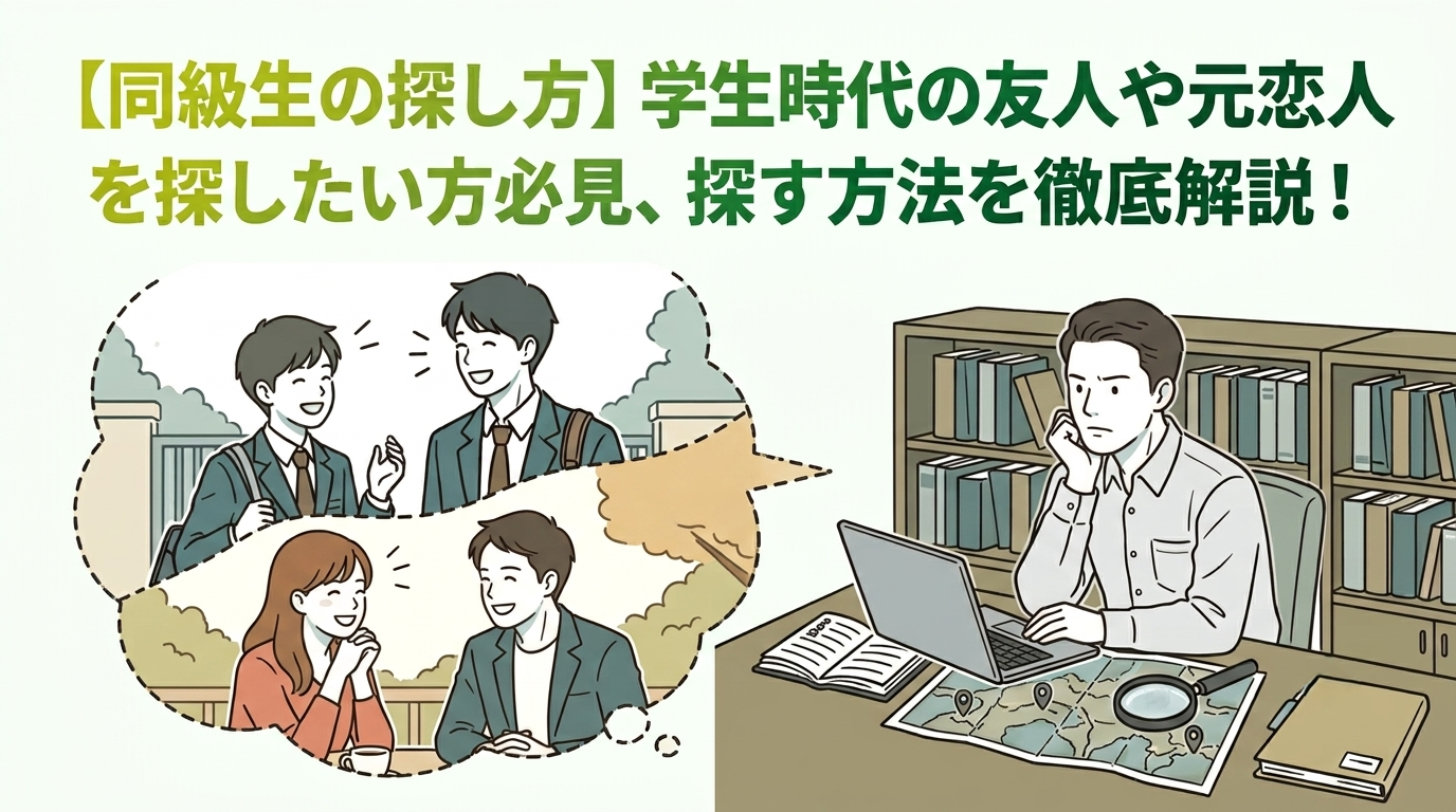 【同級生の探し方】学生時代の友人や元恋人を探したい方必見、探す方法を徹底解説！