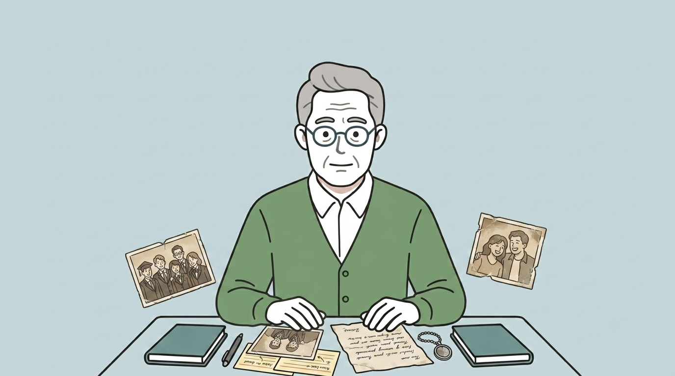 自力で同級生を探している人の様子