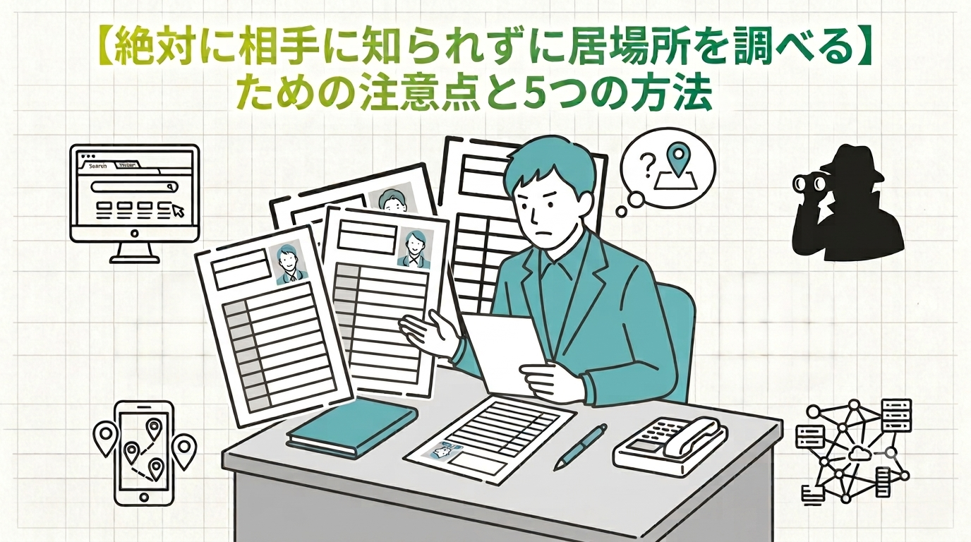 【絶対に相手に知られずに居場所を調べる】為の注意点と５つの方法