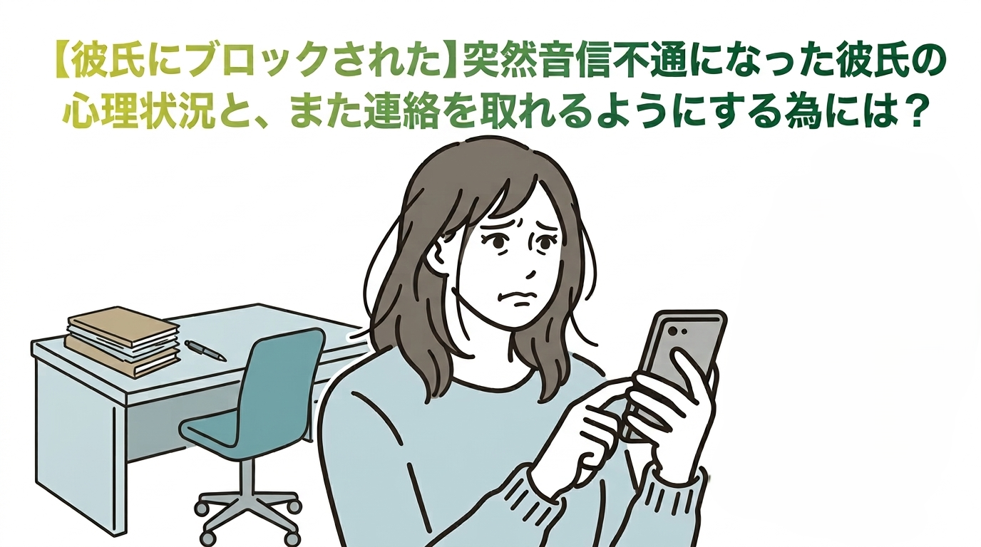【彼氏にブロックされた】突然音信不通になった彼氏の心理状況と、また連絡を取れるようにする為には？
