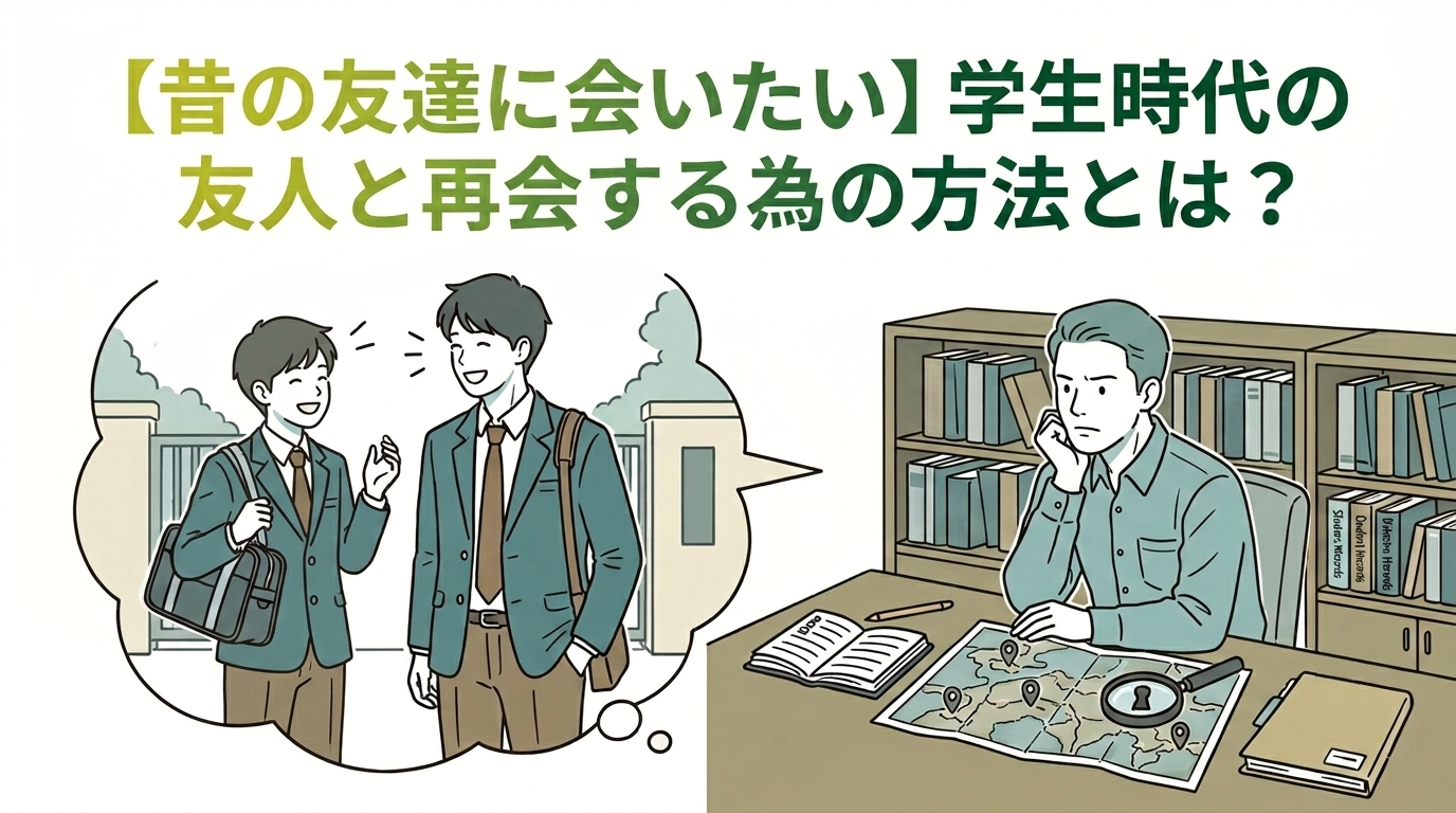 【昔の友達に会いたい】学生時代の友人と再会する為の方法とは？