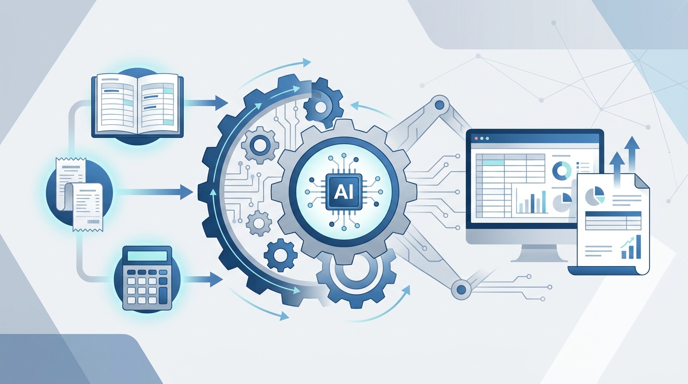 経理AIと導入時の選定基準を示す図解