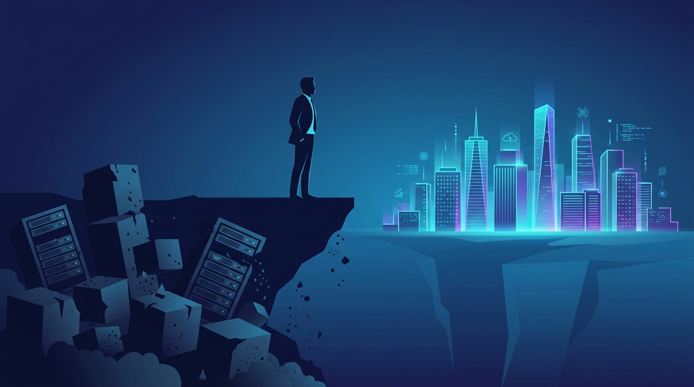 2025年の崖の概念を示すイメージ