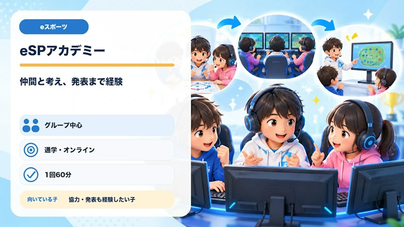 eSPアカデミーのグループ活動、受講形式、対象、向いている子の特徴