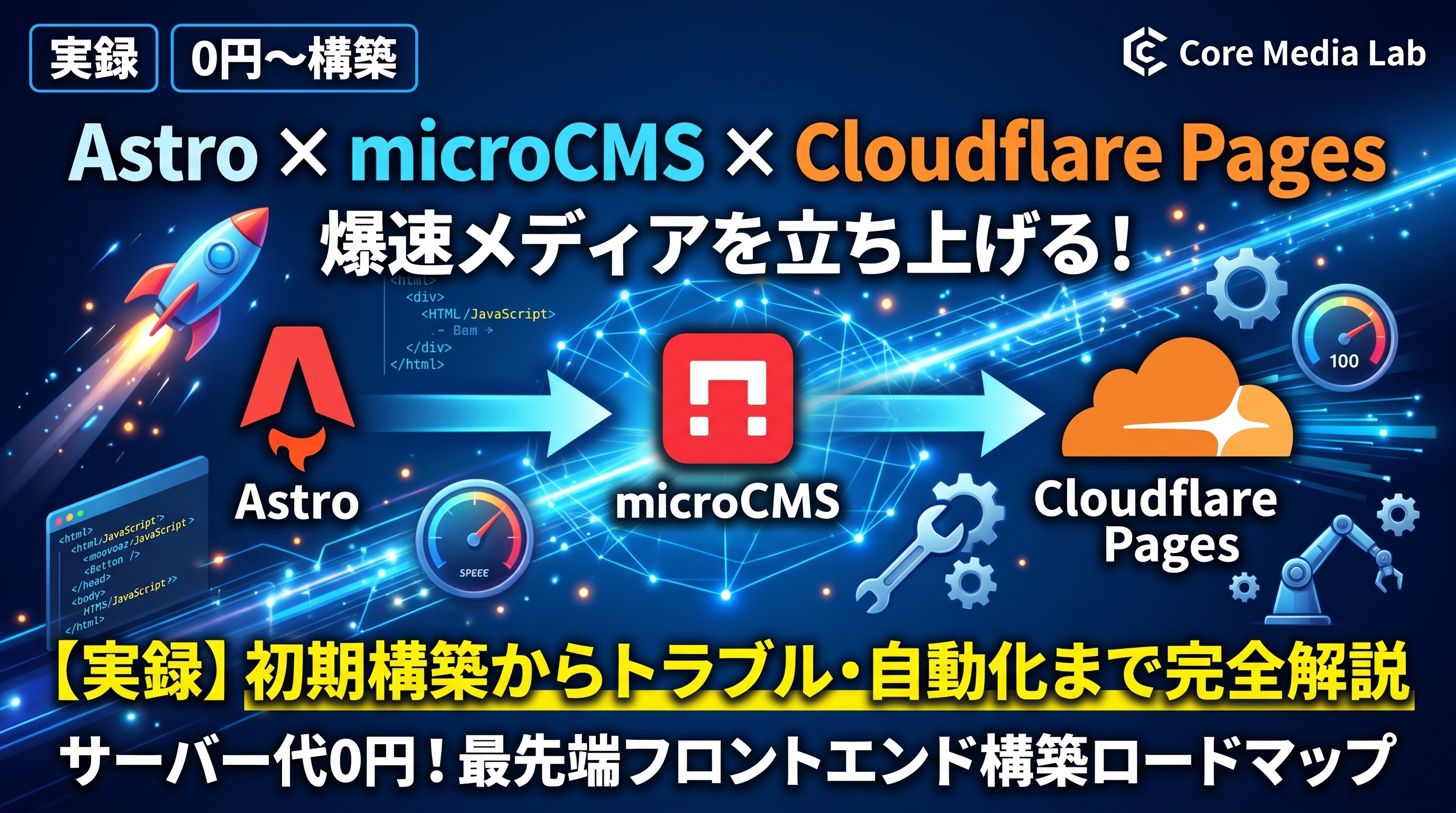 【実録】Astro × microCMS × Cloudflare Pagesで爆速メディアを立ち上げる！初期構築からトラブルシューティング、自動化まで完全解説