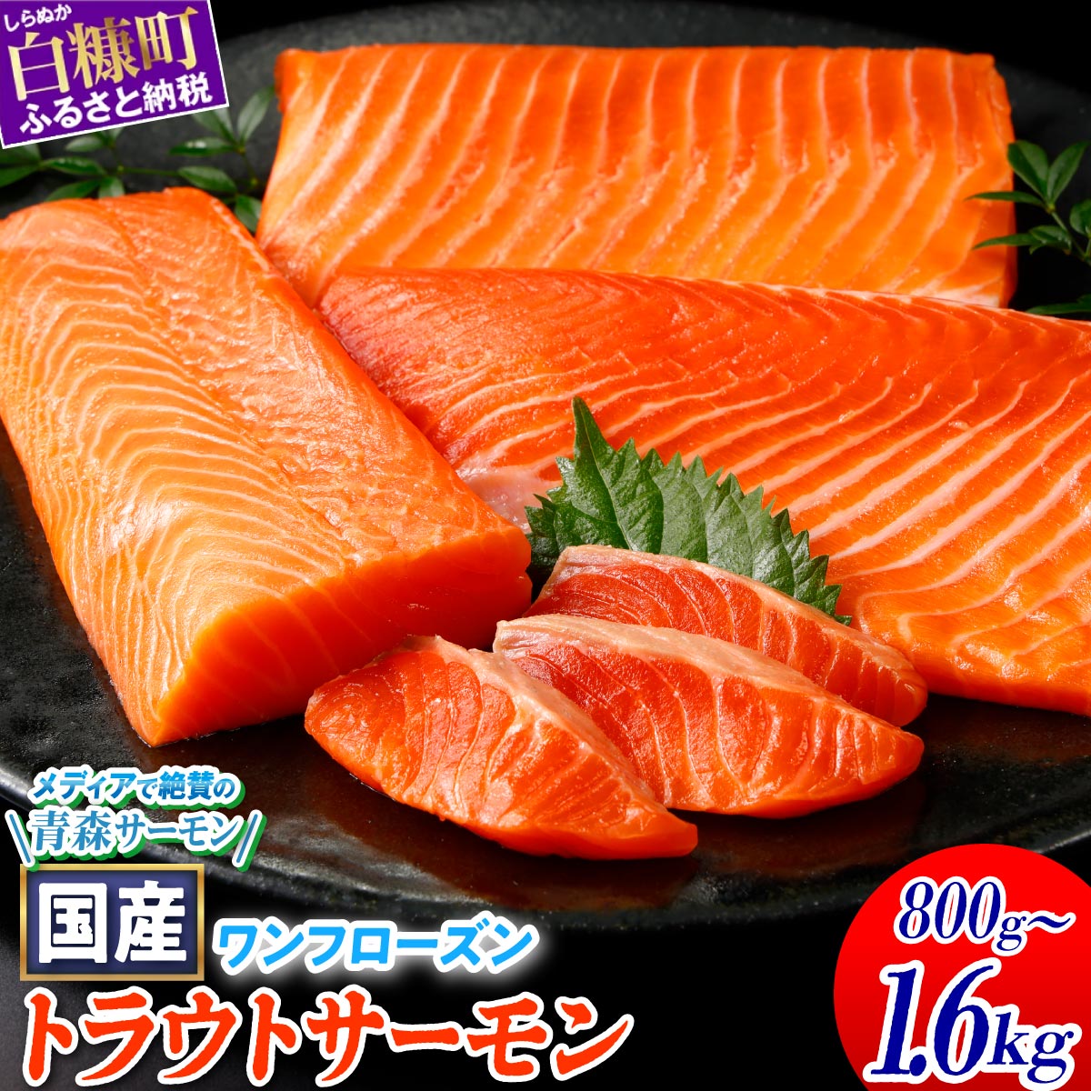 ワンフローズントラウトサーモン 800g