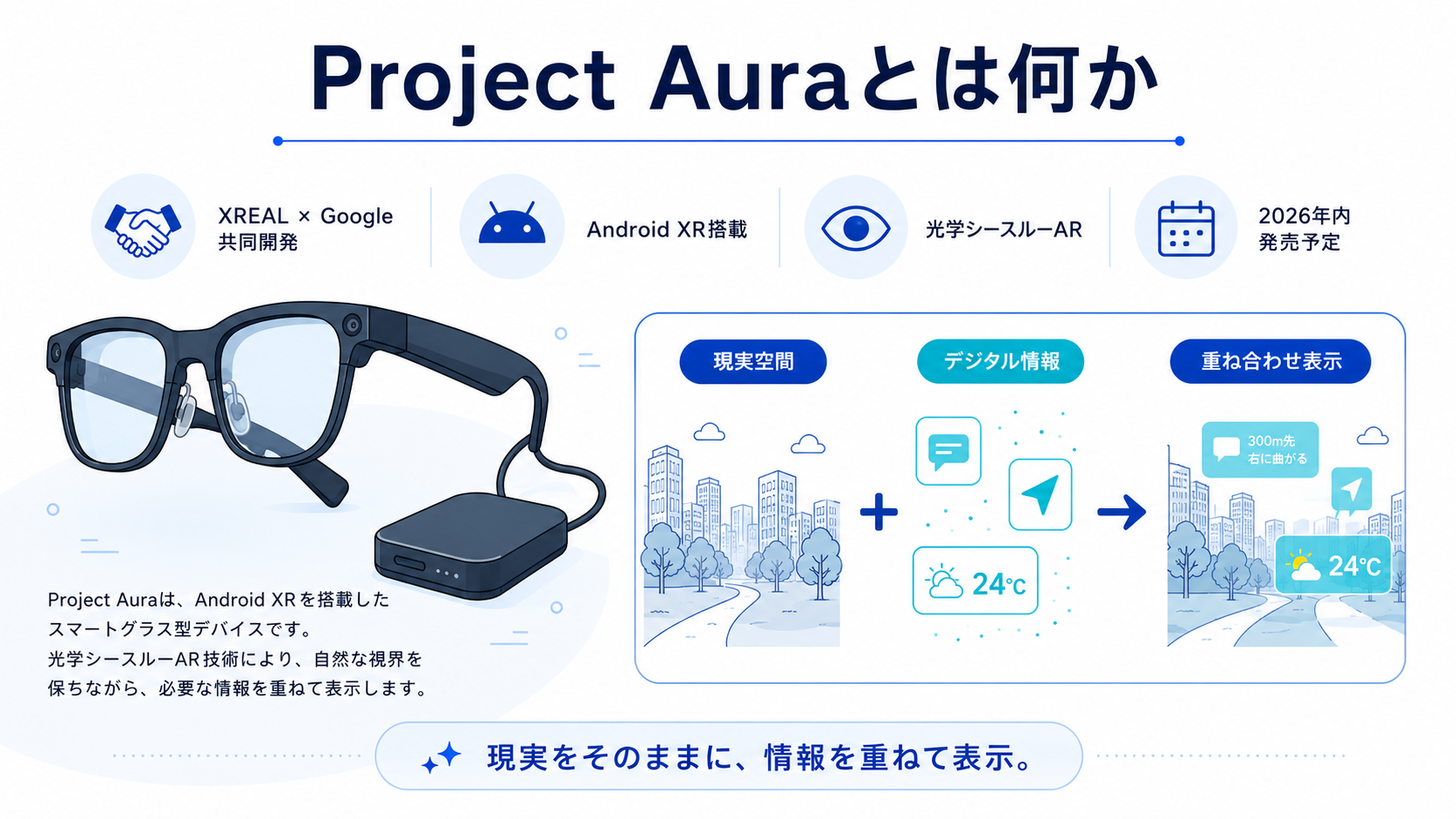 XREAL Project Aura完全ガイド——Android XRスマートグラスが2026年内に