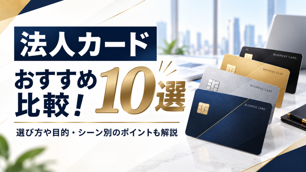 法人カードおすすめ10選比較！選び方や目的・シーン別のポイントも解説