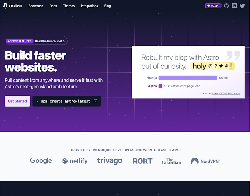 Astroというフレームワークを使って、ホームページを新しく作成しました。