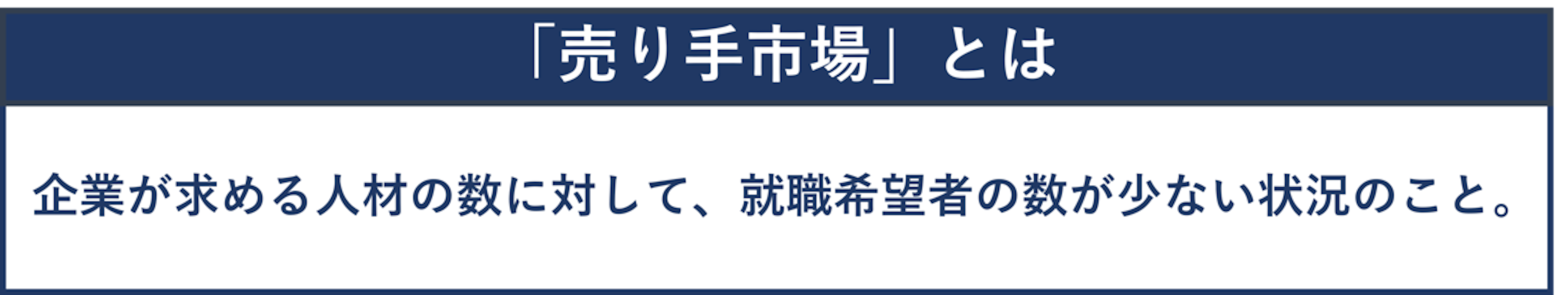 売り手市場の説明