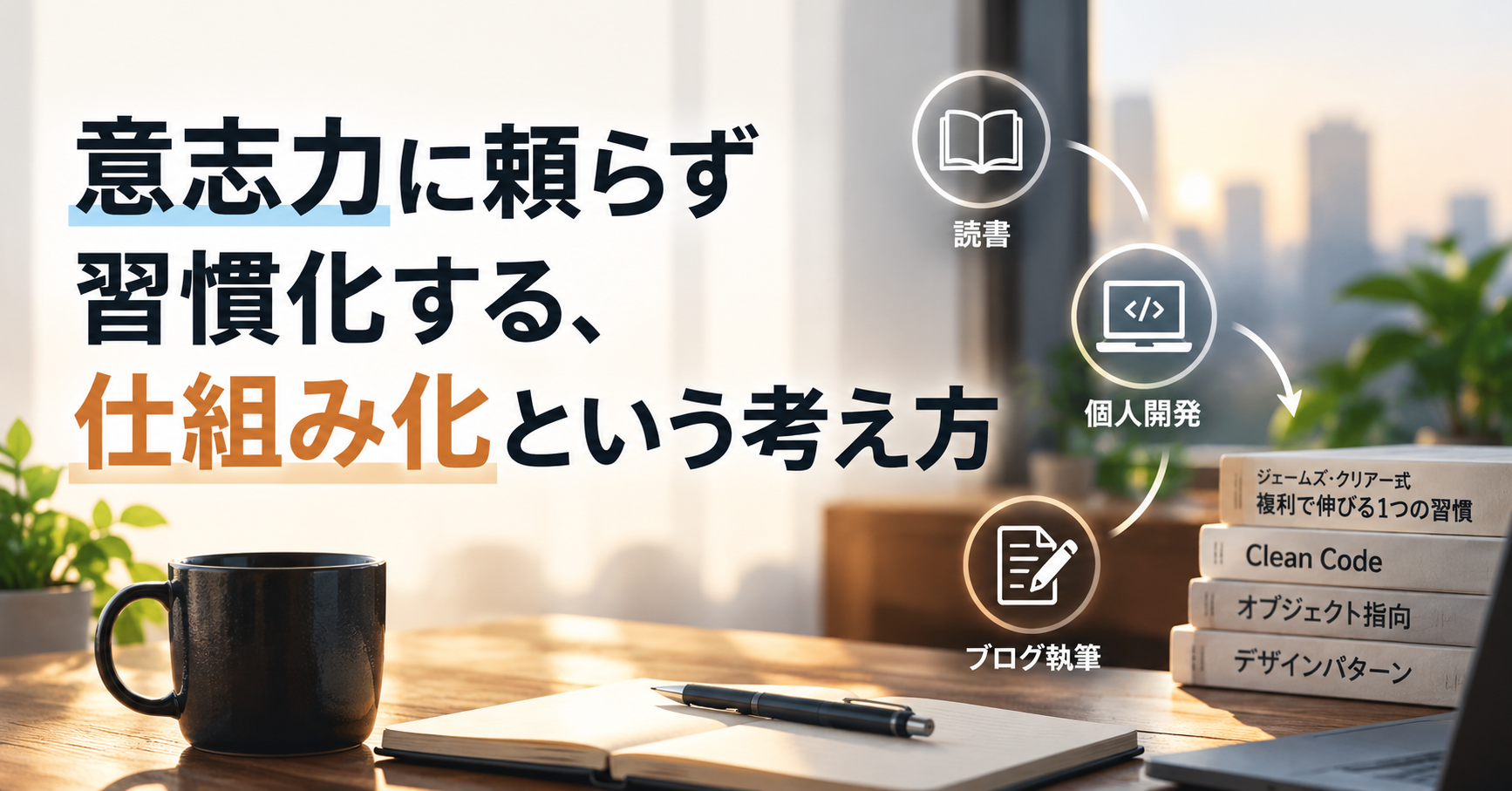 意志力に頼らず習慣化する、仕組み化という考え方
