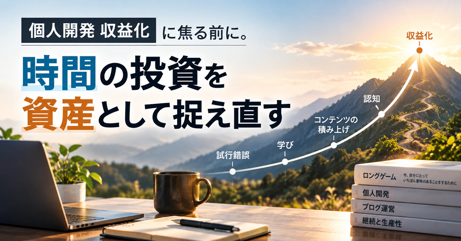 「個人開発 収益化」に焦る前に。時間の投資を資産として捉え直す
